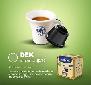 Caffè Borbone 100 capsule (2 confezioni da 50) Miscela DEK, Compatibili con le Macchine Nescafè® Dolce Gusto®