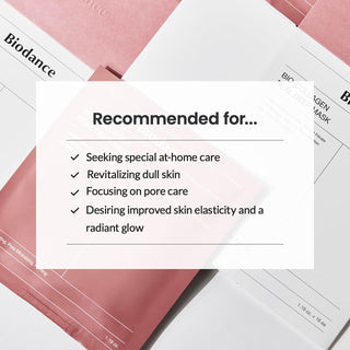 Biodance Bio-Collagen Real Deep Mask Illuminante, Confezione 4 Maschere Per il Viso, Affinamento Dei Pori, Trattamento delle Rughe