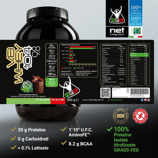 NET Integratori VB WHEY 104 9.8® Proteine Isolate Idrolizzate 900 gr
