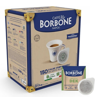 Caffè Borbone 150 Cialde Ese 44 mm Dek Borbone, Cialda Compostabile, Incarto Riciclabile