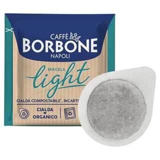 Caffè Borbone 150 Cialde Ese 44 mm Light Miscela 50% Blu, 50% Dek, Borbone Cialda Compostabile, Incarto Riciclabile