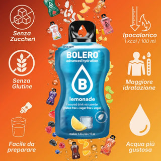 Bolero® 24 Bustine 9 gr Mix, Bevanda Istantanea Solubile, Zero Zuccheri, Gusti Assortiti