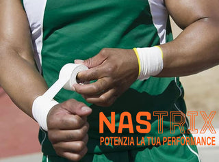 Nastri Adesivi Sportivi NASTRIX 3,8 cm x 9.1 Metri 100% Cotone, Non Elastico, Alta Adesività, Resistente all'Acqua. Confezione 6 Pezzi