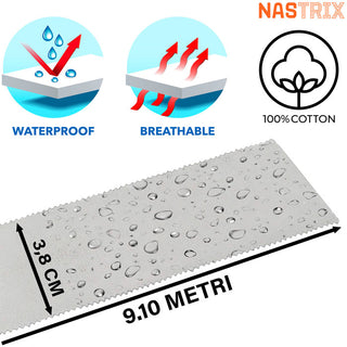 Nastri Adesivi Sportivi NASTRIX 3,8 cm x 9.1 Metri 100% Cotone, Non Elastico, Alta Adesività, Resistente all'Acqua. Confezione 6 Pezzi