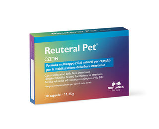 NBF Lanes | Reuteral Pet Cane, 30 Capsule, Probiotico a base di fermenti lattici vivi per la stabilizzazione della Flora intestinale nei Cani