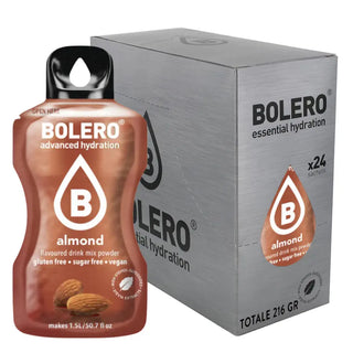 Bolero® 24 Bustine 9 gr, Bevanda Istantanea Solubile, Zero Zuccheri, Almond (Mandorla)