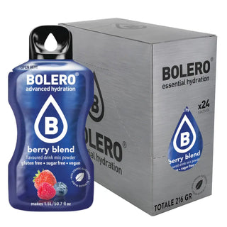 Bolero® 24 Bustine 9 gr, Bevanda Istantanea Solubile, Zero Zuccheri, Berry Blend (Miscela di frutti di bosco)