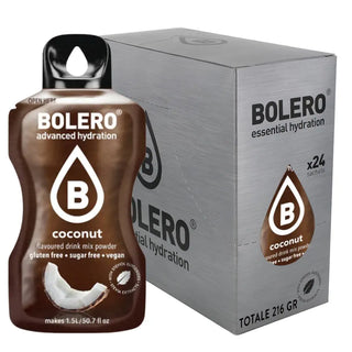 Bolero® 24 Bustine 9 gr, Bevanda Istantanea Solubile, Zero Zuccheri, Coconut (Cocco)