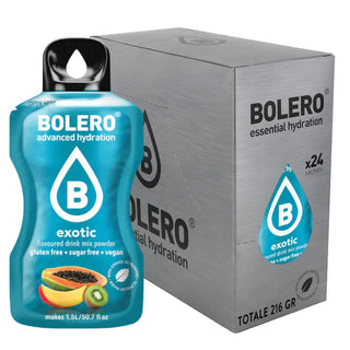 Bolero® 24 Bustine 9 gr, Bevanda Istantanea Solubile, Zero Zuccheri, Exotic (Esotico)