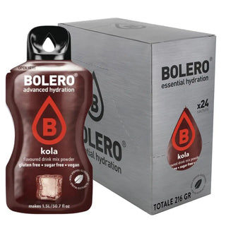 Bolero® 24 Bustine 9 gr, Bevanda Istantanea Solubile, Zero Zuccheri, Kola (Cola)