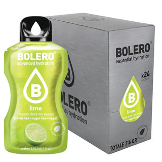 Bolero® 24 Bustine 9 gr, Bevanda Istantanea Solubile, Zero Zuccheri, Lime