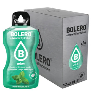 Bolero® 24 Bustine 9 gr, Bevanda Istantanea Solubile, Zero Zuccheri, Mint (Menta)