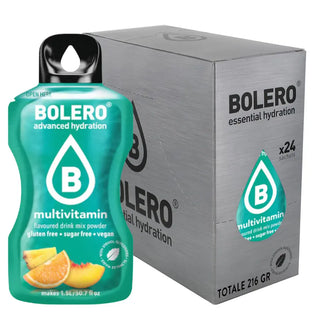 Bolero® 24 Bustine 9 gr, Bevanda Istantanea Solubile, Zero Zuccheri, Multivitamin (Multivitaminico)
