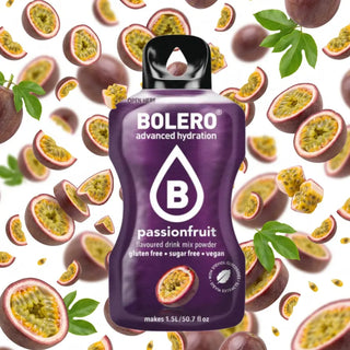 Bolero® 24 Bustine 9 gr, Bevanda Istantanea Solubile, Zero Zuccheri, Passionfruit (Frutto della passione)