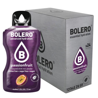 Bolero® 24 Bustine 9 gr, Bevanda Istantanea Solubile, Zero Zuccheri, Passionfruit (Frutto della passione)