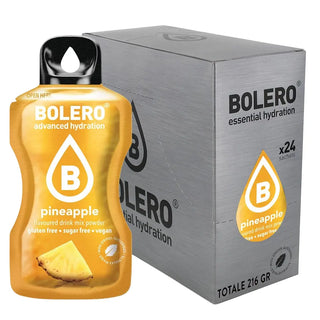 Bolero® 24 Bustine 9 gr, Bevanda Istantanea Solubile, Zero Zuccheri, Pineapple (Ananas)