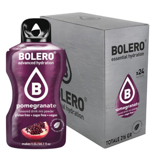 Bolero® 24 Bustine 9 gr, Bevanda Istantanea Solubile, Zero Zuccheri, Pomegranate (Melograno)