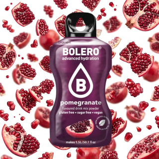 Bolero® 24 Bustine 9 gr, Bevanda Istantanea Solubile, Zero Zuccheri, Pomegranate (Melograno)