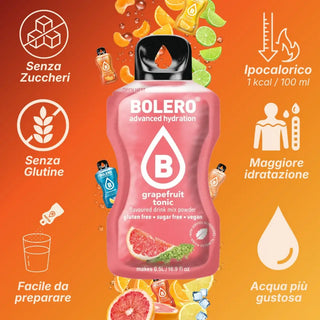 Bolero® 24 Bustine Sticks 3 gr Mix Agrumi, Bevanda Istantanea Solubile, Zero Zuccheri