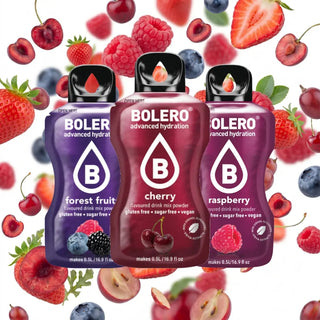 Bolero® 24 Bustine Sticks 3 gr Mix Bacche, Bevanda Istantanea Solubile, Zero Zuccheri