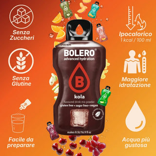Bolero® 24 Bustine Sticks 3 gr Mix Multi Esotico, Bevanda Istantanea Solubile, Zero Zuccheri