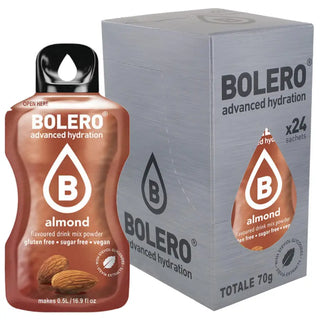 Bolero® 24 Sticks Bustine 3 gr, Bevanda Istantanea Solubile, Zero Zuccheri, Almond (Mandorla)