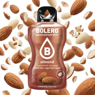 Bolero® 24 Sticks Bustine 3 gr, Bevanda Istantanea Solubile, Zero Zuccheri, Almond (Mandorla)