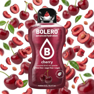 Bolero® 24 Sticks Bustine 3 gr, Bevanda Istantanea Solubile, Zero Zuccheri, Cherry (Ciliegia)