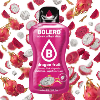 Bolero® 24 Sticks Bustine 3 gr, Bevanda Istantanea Solubile, Zero Zuccheri, Dragon Fruit (Frutto del drago)