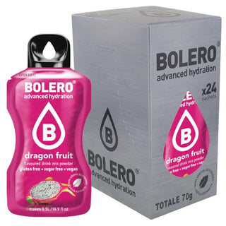 Bolero® 24 Sticks Bustine 3 gr, Bevanda Istantanea Solubile, Zero Zuccheri, Dragon Fruit (Frutto del drago)