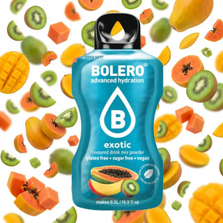 Bolero® 24 Sticks Bustine 3 gr, Bevanda Istantanea Solubile, Zero Zuccheri, Exotic (Esotico)