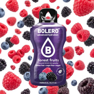 Bolero® 24 Sticks Bustine 3 gr, Bevanda Istantanea Solubile, Zero Zuccheri, Forest Fruits (Frutti di bosco)