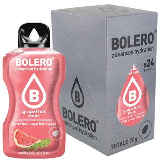 Bolero® 24 Sticks Bustine 3 gr, Bevanda Istantanea Solubile, Zero Zuccheri, Grapefruit Tonic (Pompelmo Rosa)