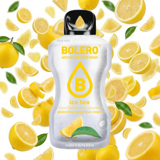 Bolero® 24 Sticks Bustine 3 gr, Bevanda Istantanea Solubile, Zero Zuccheri, Ice Tea Lemon (Tè al Limone)