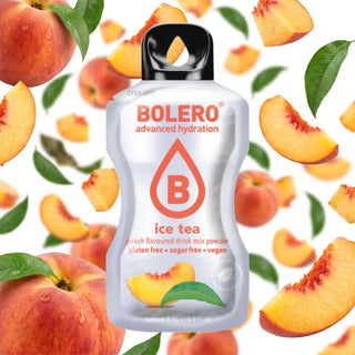 Bolero® 24 Sticks Bustine 3 gr, Bevanda Istantanea Solubile, Zero Zuccheri, Ice Tea Peach (Tè alla Pesca)