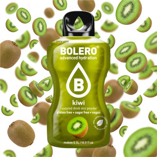 Bolero® 24 Sticks Bustine 3 gr, Bevanda Istantanea Solubile, Zero Zuccheri, Kiwi
