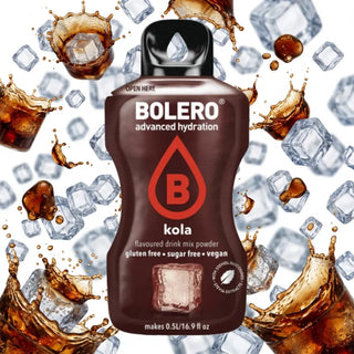 Bolero® 24 Sticks Bustine 3 gr, Bevanda Istantanea Solubile, Zero Zuccheri, Kola (Cola)