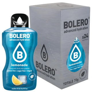 Bolero® 24 Sticks Bustine 3 gr, Bevanda Istantanea Solubile, Zero Zuccheri, Lemonade (Limonata)