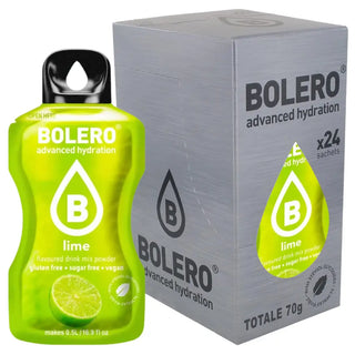 Bolero® 24 Sticks Bustine 3 gr, Bevanda Istantanea Solubile, Zero Zuccheri, Lime