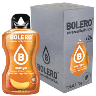Bolero® 24 Sticks Bustine 3 gr, Bevanda Istantanea Solubile, Zero Zuccheri, Mango