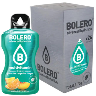 Bolero® 24 Sticks Bustine 3 gr, Bevanda Istantanea Solubile, Zero Zuccheri, Multivitamin (Multivitaminico)