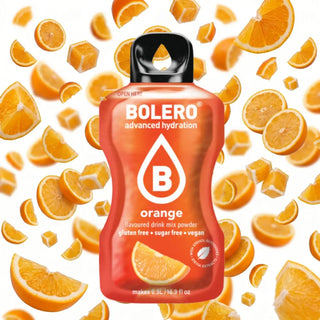 Bolero® 24 Sticks Bustine 3 gr, Bevanda Istantanea Solubile, Zero Zuccheri, Orange (Arancia)
