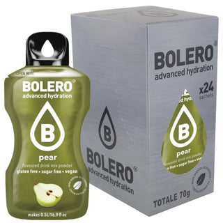 Bolero® 24 Sticks Bustine 3 gr, Bevanda Istantanea Solubile, Zero Zuccheri, Pear (Pera)