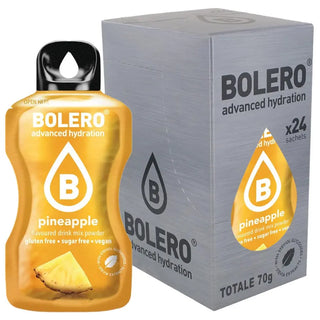 Bolero® 24 Sticks Bustine 3 gr, Bevanda Istantanea Solubile, Zero Zuccheri, Pineapple (Ananas)