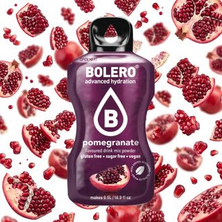 Bolero® 24 Sticks Bustine 3 gr, Bevanda Istantanea Solubile, Zero Zuccheri, Pomegranate (Melograno)
