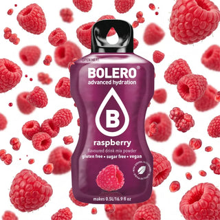 Bolero® 24 Sticks Bustine 3 gr, Bevanda Istantanea Solubile, Zero Zuccheri, Raspberry (Lampone)