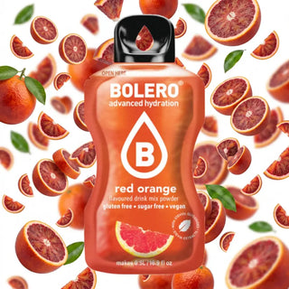 Bolero® 24 Sticks Bustine 3 gr, Bevanda Istantanea Solubile, Zero Zuccheri, Red Orange (Arancia Rossa)