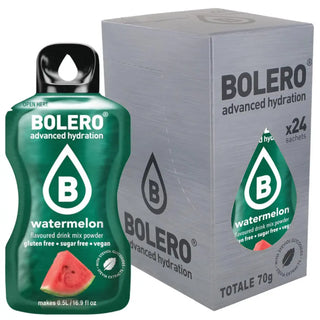 Bolero® 24 Sticks Bustine 3 gr, Bevanda Istantanea Solubile, Zero Zuccheri, Watermelon (Anguria)