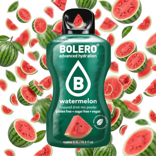 Bolero® 24 Sticks Bustine 3 gr, Bevanda Istantanea Solubile, Zero Zuccheri, Watermelon (Anguria)