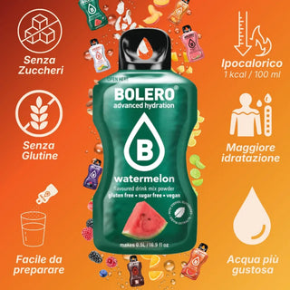 Bolero® 48 Bustine Sticks 3 gr Mix, Bevanda Istantanea Solubile, Zero Zuccheri, Gusti Assortiti